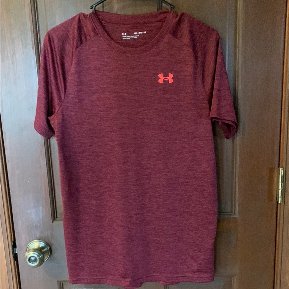 Under Armour Youth XL Heathered Maroon T-Shirt